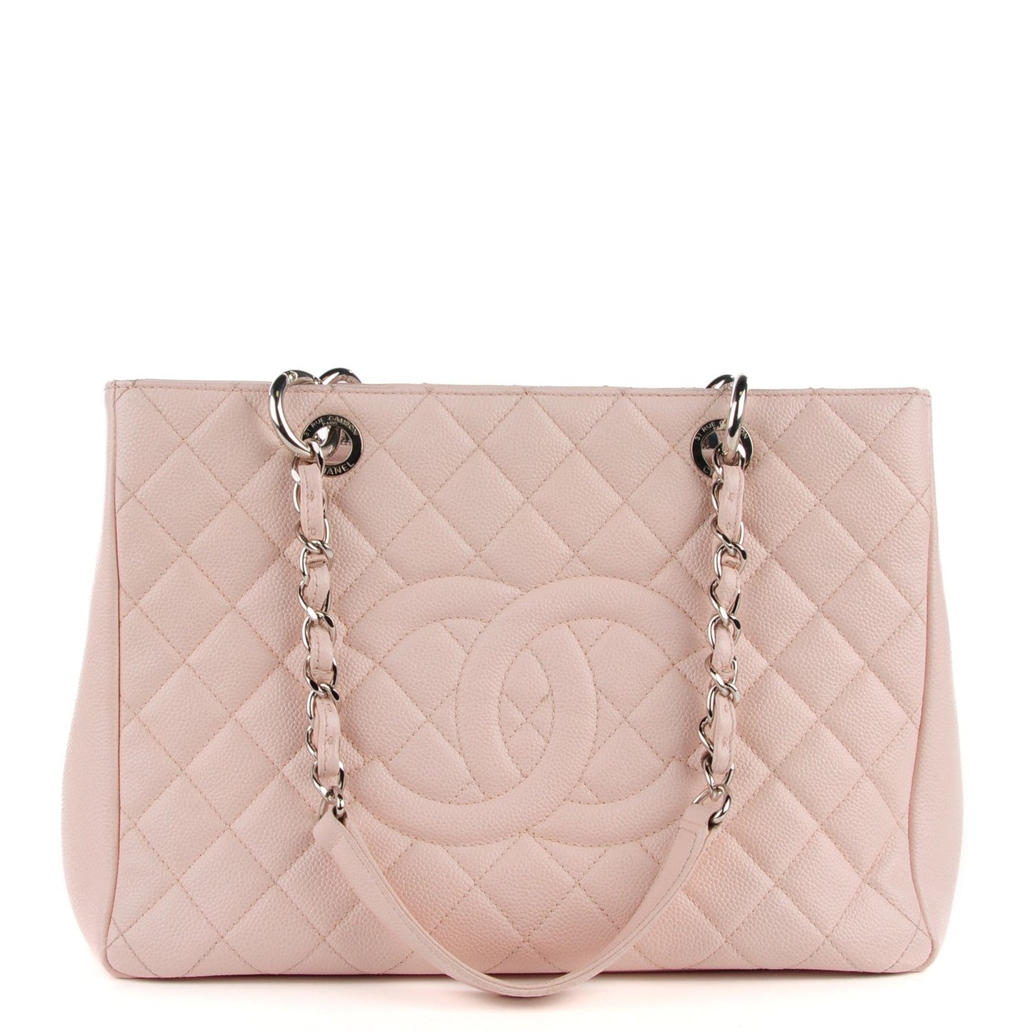 CHANEL Caviar Quilted Grand Shopping Tote GST Blush