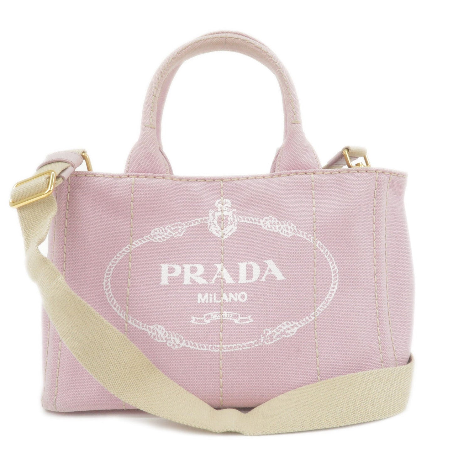 Prada Canapa Mini Canvas 2Way Bag Shoulder Bag Lavender 1BG439