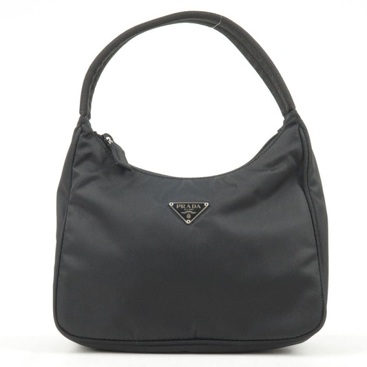 Prada Logo Nylon Hand Bag Mini Bag NERO Black MV519