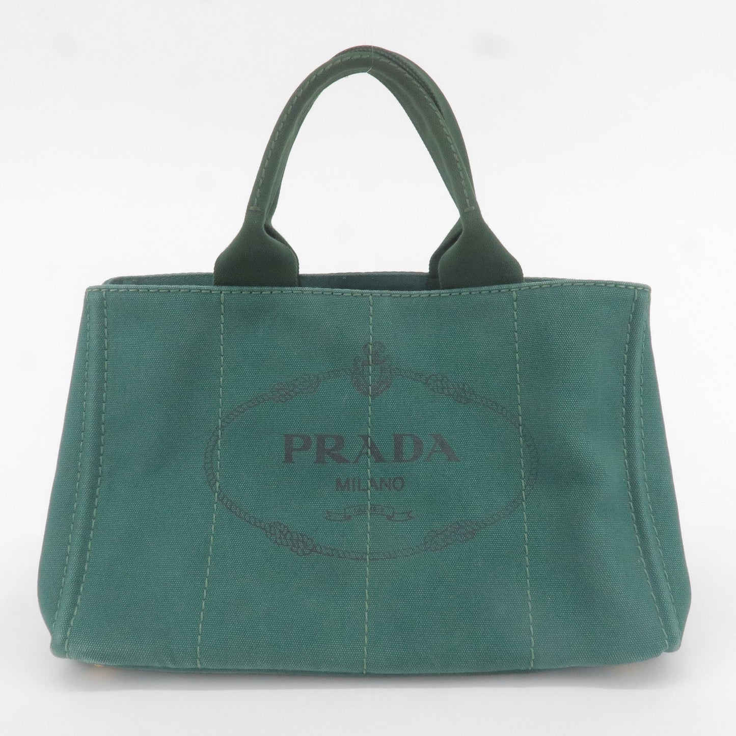 Prada Canapa Canvas Tote Bag Green BN2642