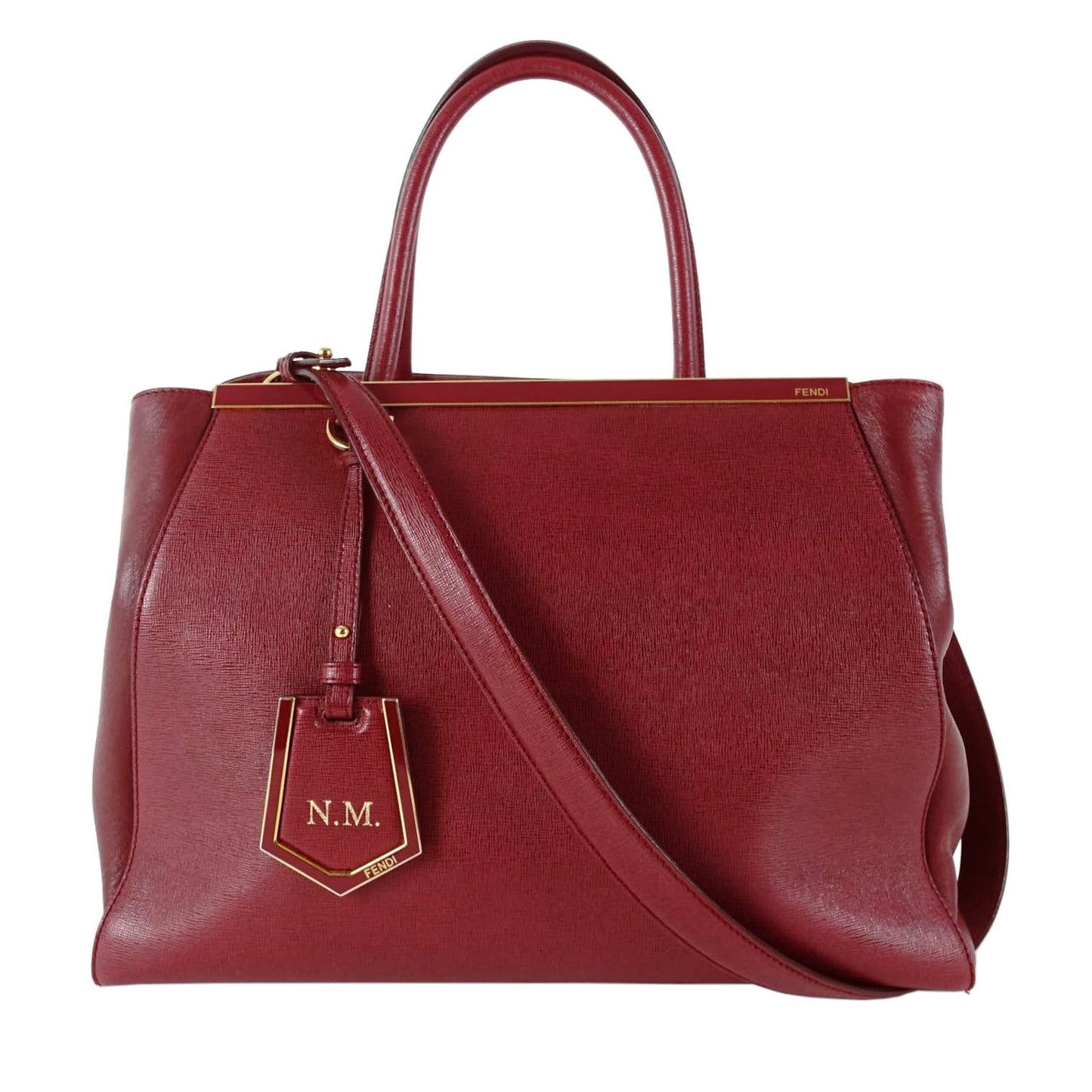 FENDI 2Jours Medium Calfskin Leather Bag