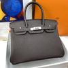 HM Birkin 30 Togo Dark Grey Bag Silver Hardware For Women, Womenâ€™s Handbags 11.8in/30cm