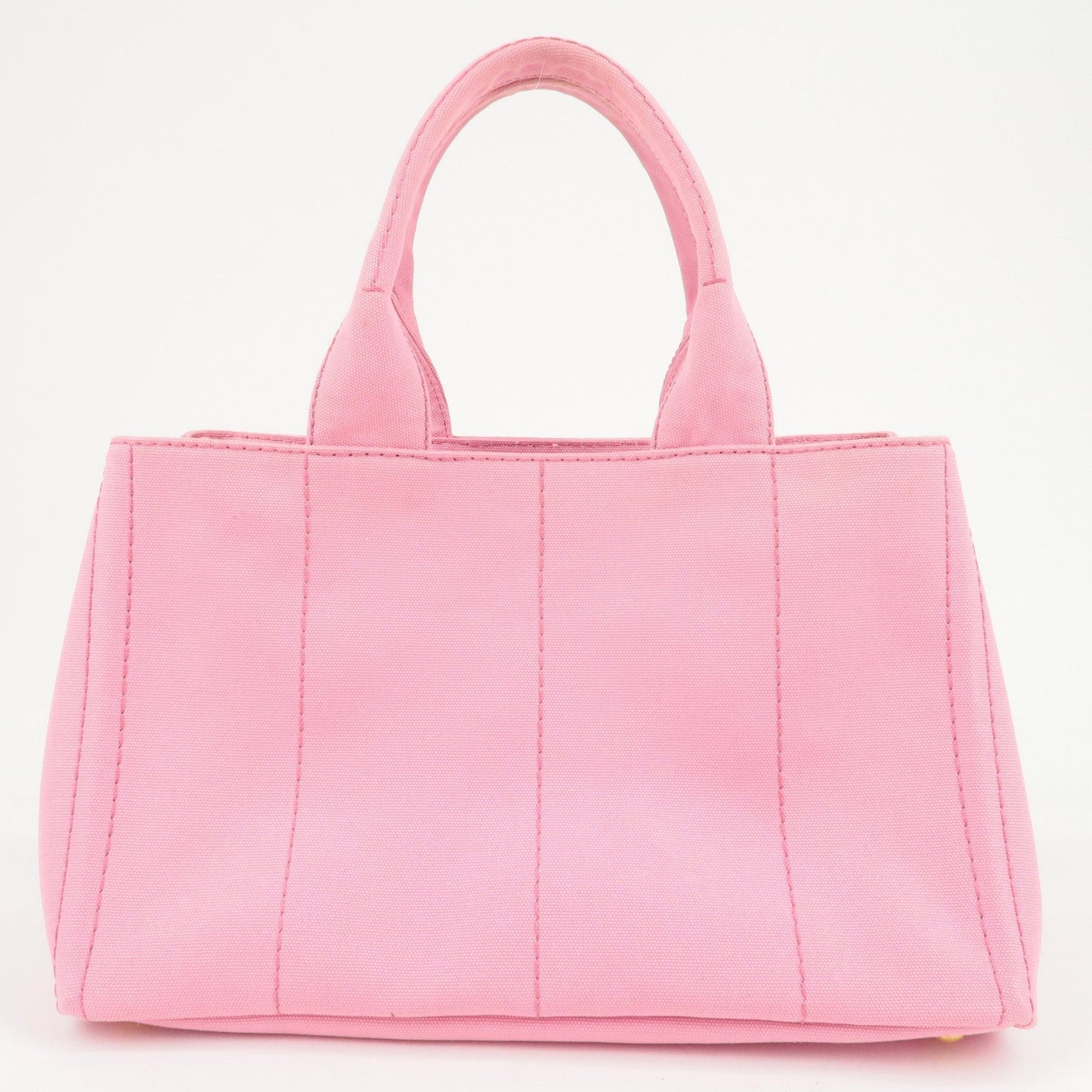 Prada Logo Canapa CanvasTote Bag Hand Bag Pink B1877B