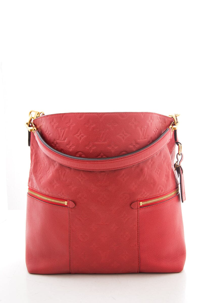 Louis Vuitton Red Monogram Melie Leather Handbag