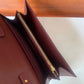 HM Constance Togo Long Wallet 21cm/8.3in Gold Toned Hardware For Women Red