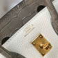 HM Birkin White For Women Gold Toned Hardware 11.8in/30cm