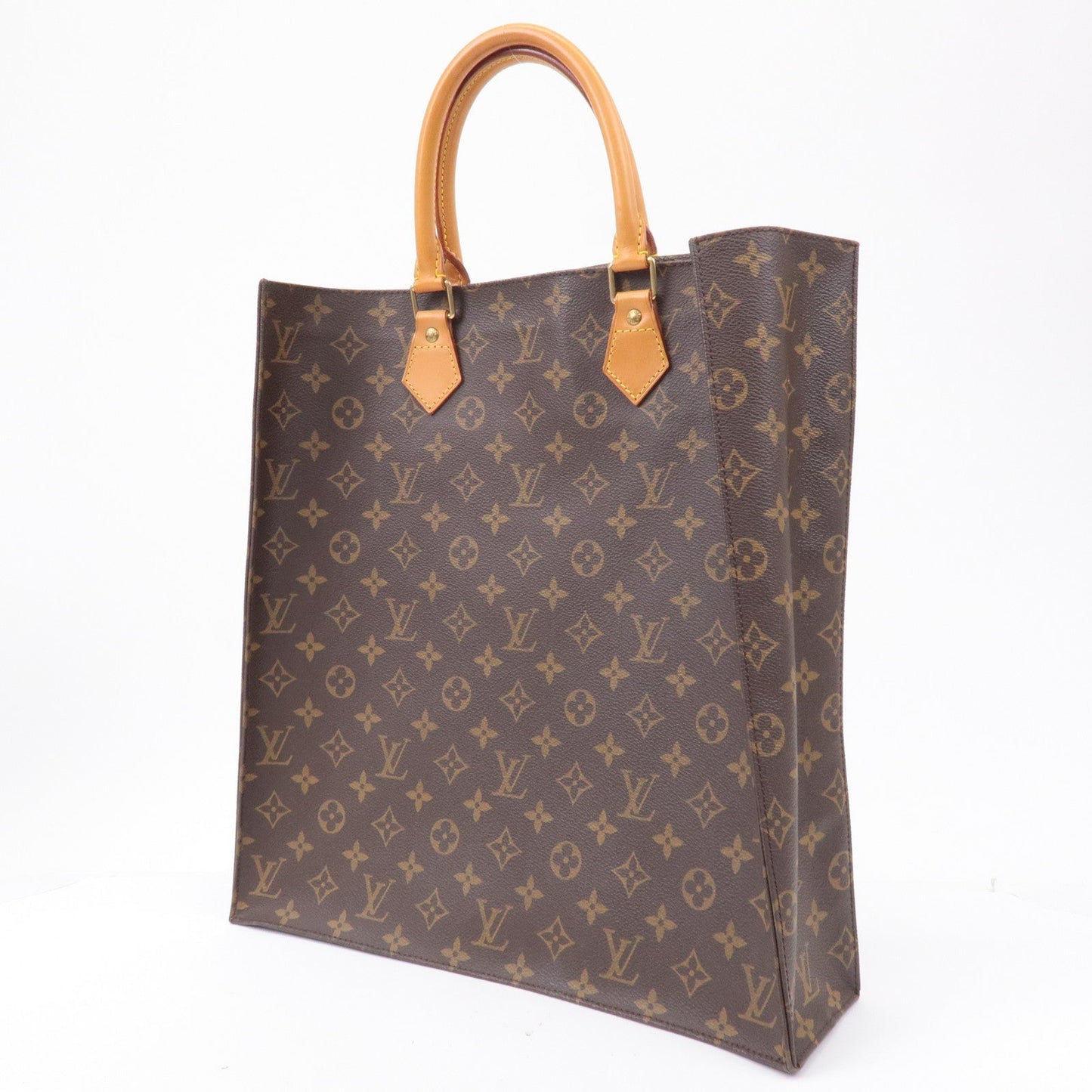 Louis Vuitton Monogram Sac Plat Hand Bag Tote Bag M51140