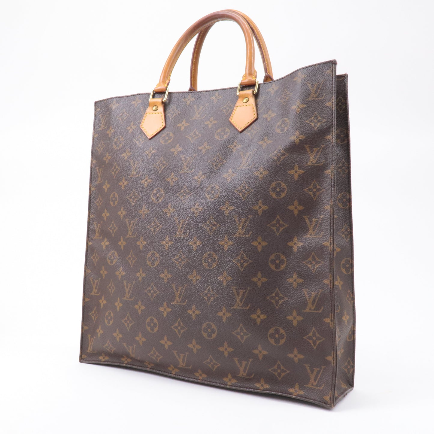 Louis Vuitton Monogram Sac Plat Hand Bag Tote Bag M51140