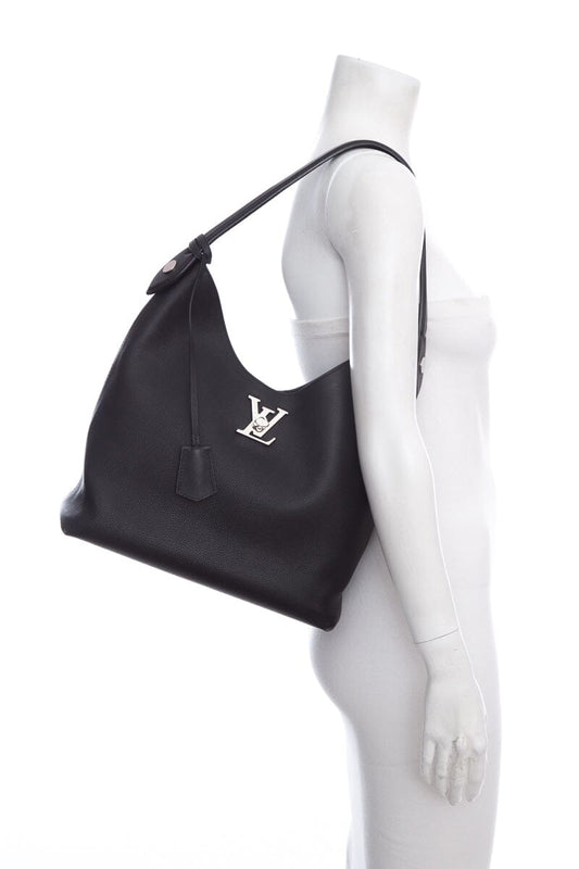 Louis Vuitton Black Lockme Hobo Handbag