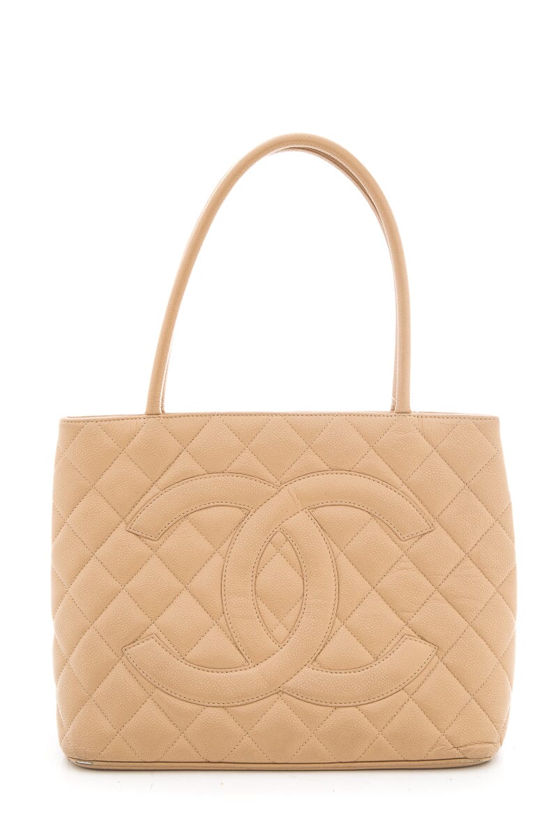 Chanel Vintage Nude Medallion Tote