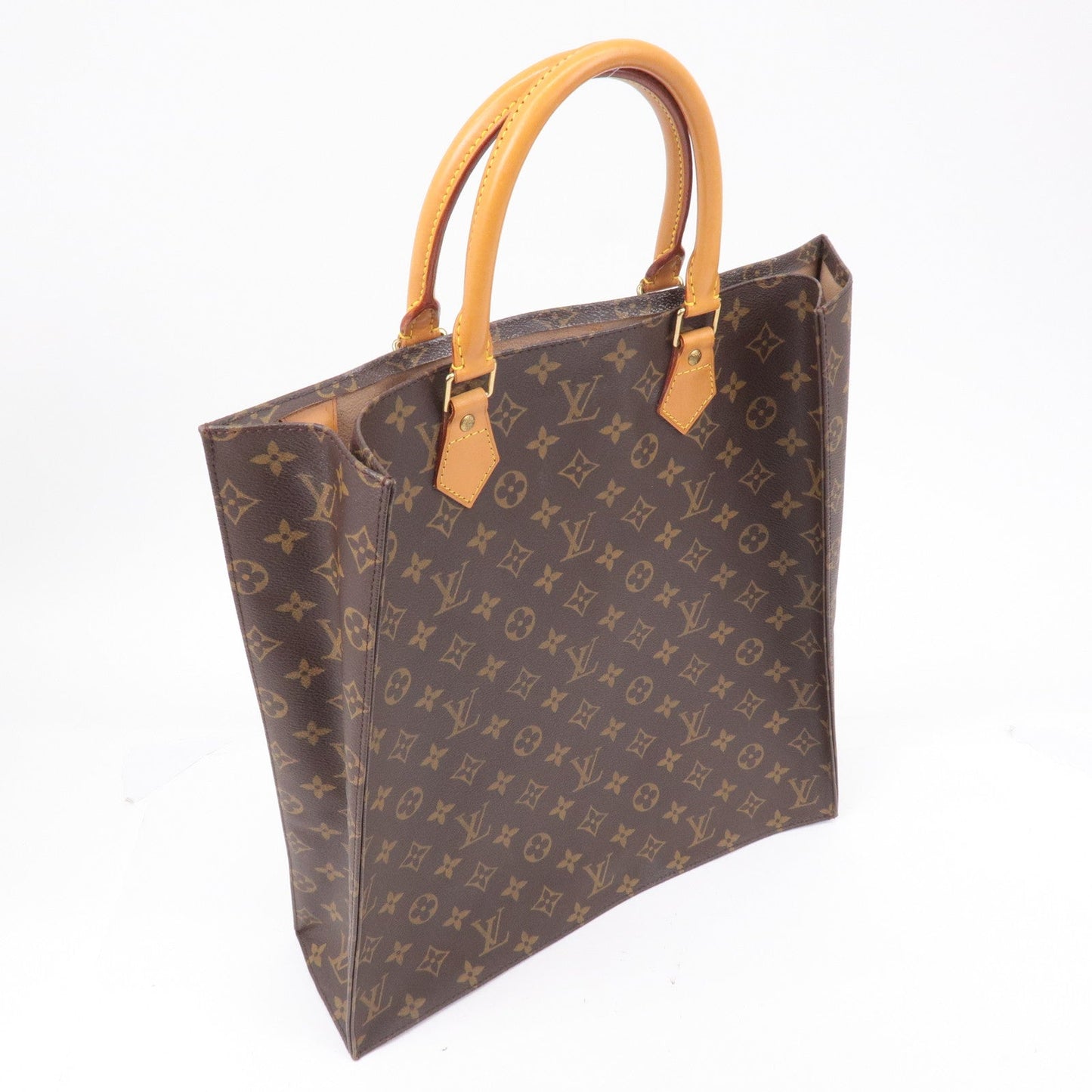 Louis Vuitton Monogram Sac Plat Hand Bag Tote Bag M51140