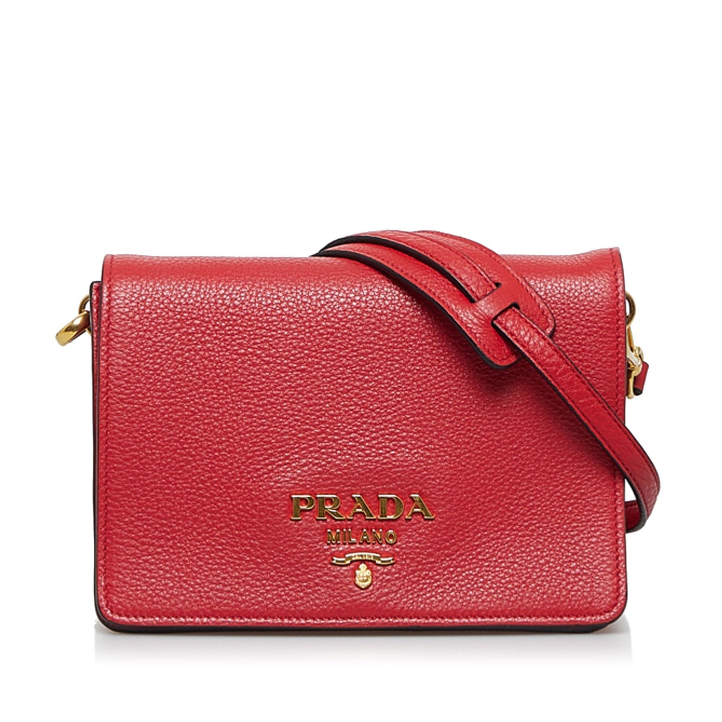 PRADA Vitello Daino Small Flap Crossbody Bag