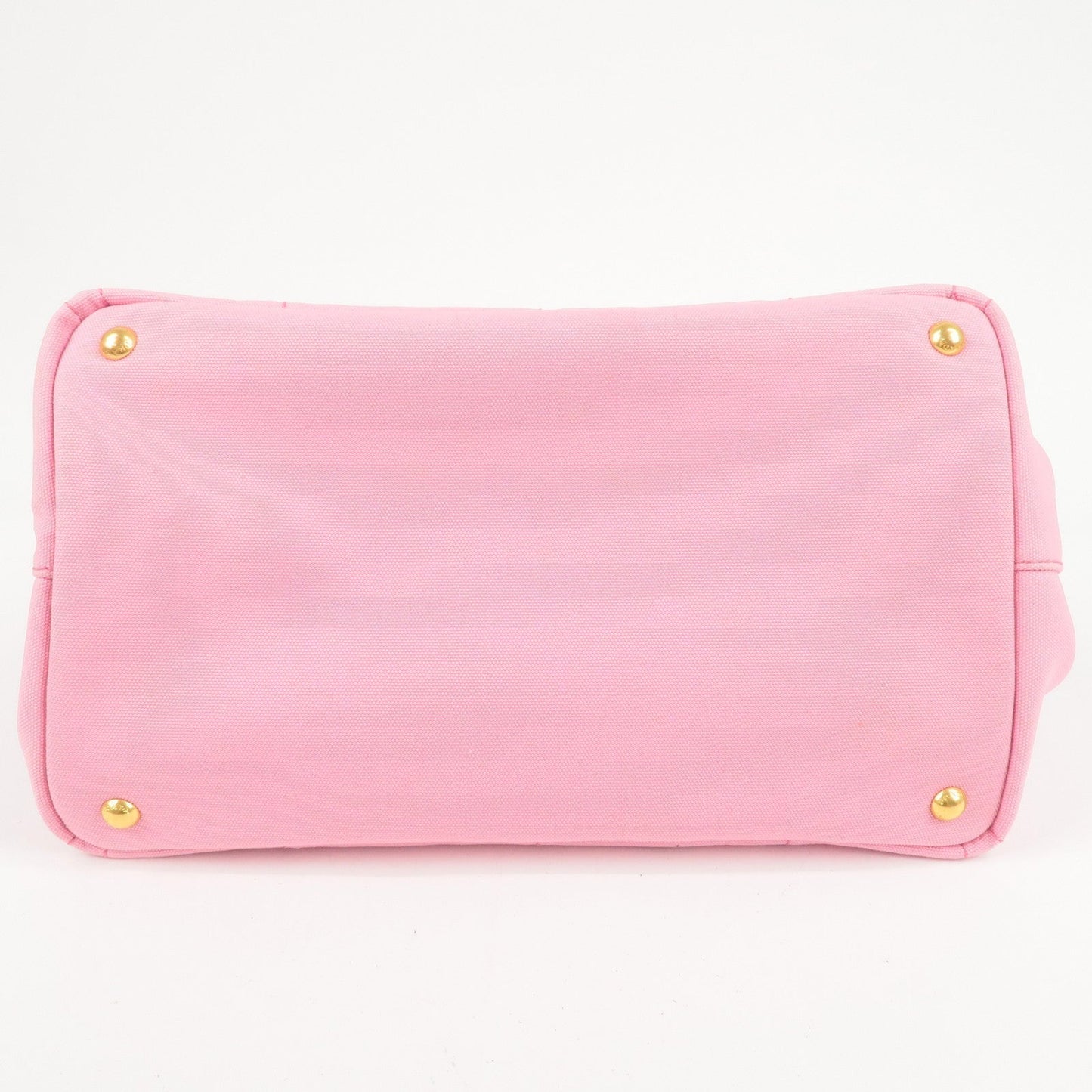 Prada Logo Canapa CanvasTote Bag Hand Bag Pink B1877B