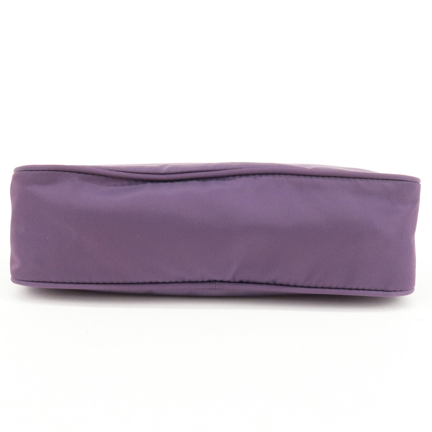 Prada Logo Nylon Hand Bag Purse Cosmetic Pouch Purple MV633