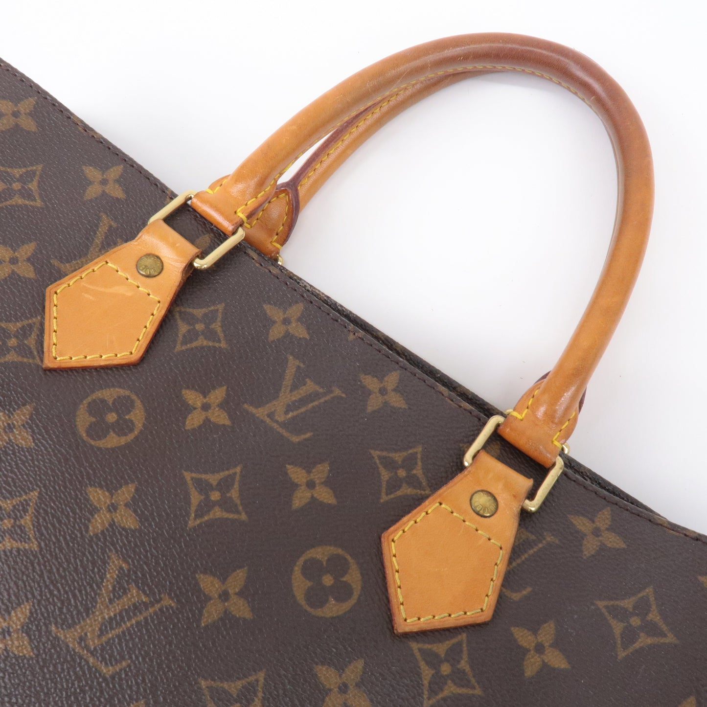 Louis Vuitton Monogram Sac Plat Hand Bag Tote Bag M51140