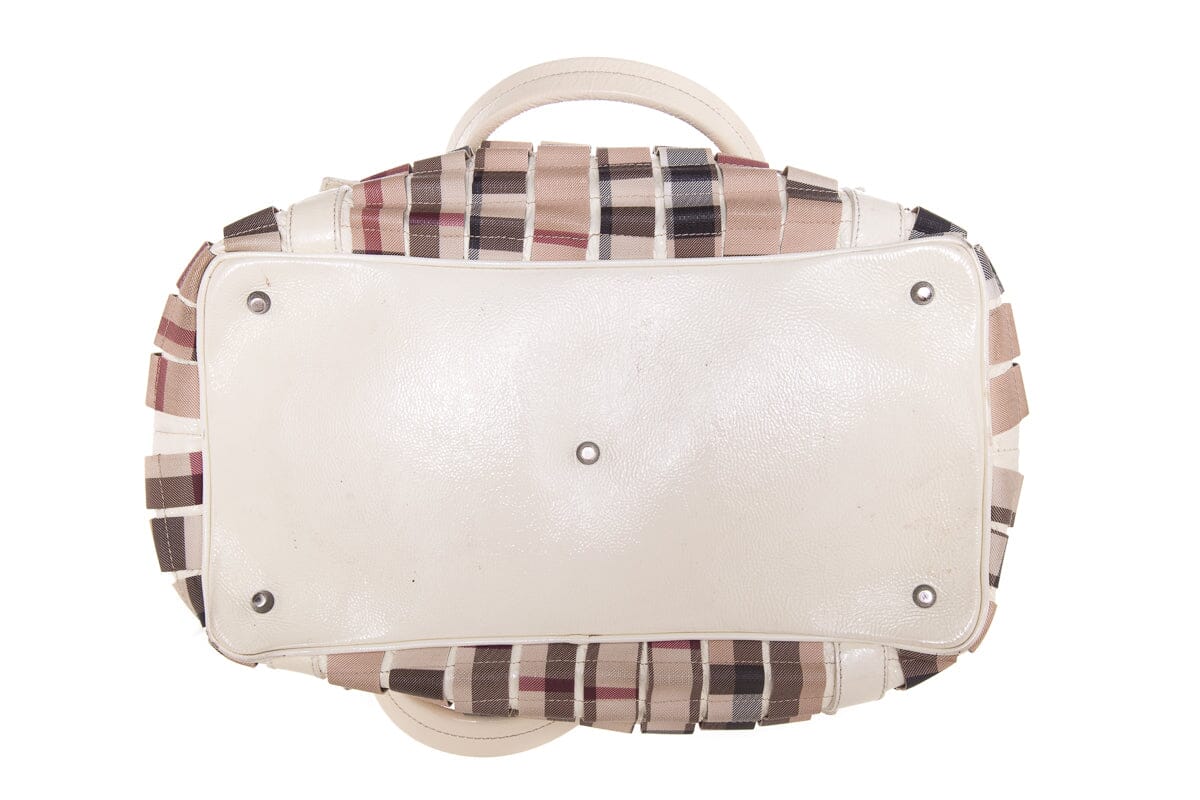 BBR Cream Patent Leather Cartridge Novacheck Satchel