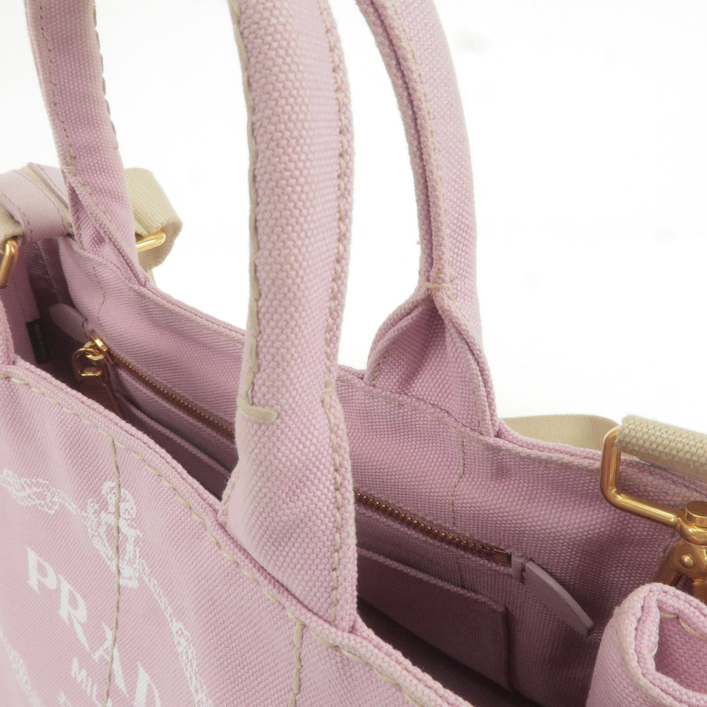 Prada Canapa Mini Canvas 2Way Bag Shoulder Bag Lavender 1BG439