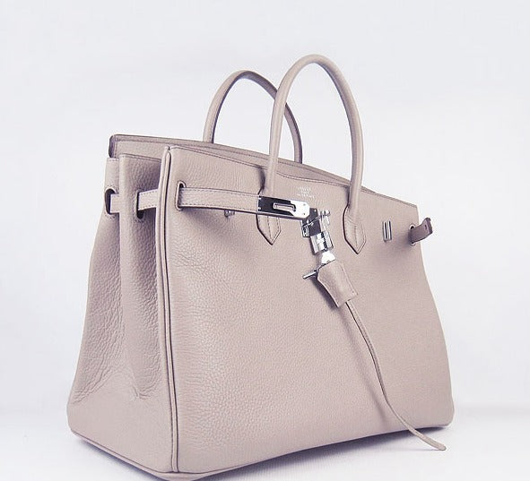 Hermes Birkin 35cm Togo Leather Handbags 6099 Grey Silver