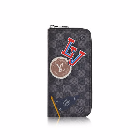 Louis Vuitton League Zippy Long Wallet Vertical Damier Graphite 2017