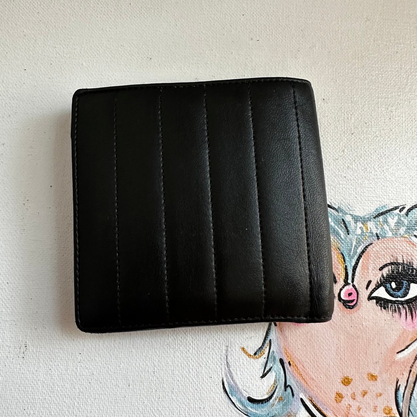 The Junco Bifold Wallet - Vintage Chanel Lambskin in Black