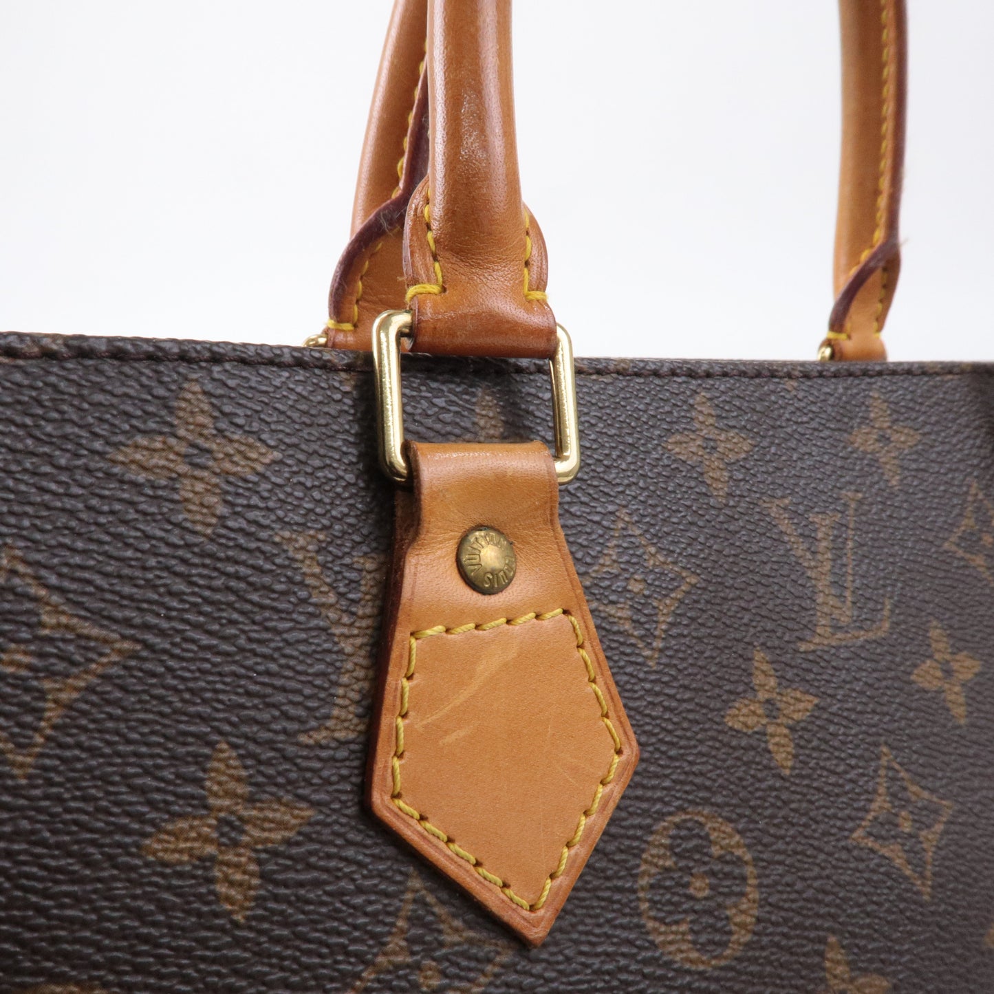 Louis Vuitton Monogram Sac Plat Hand Bag Tote Bag M51140