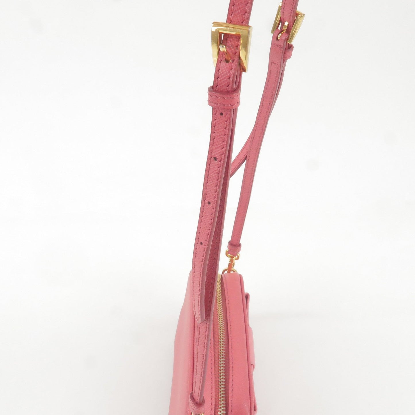 Prada Bow Ribbon Leather Shoulder Bag Purse Pink