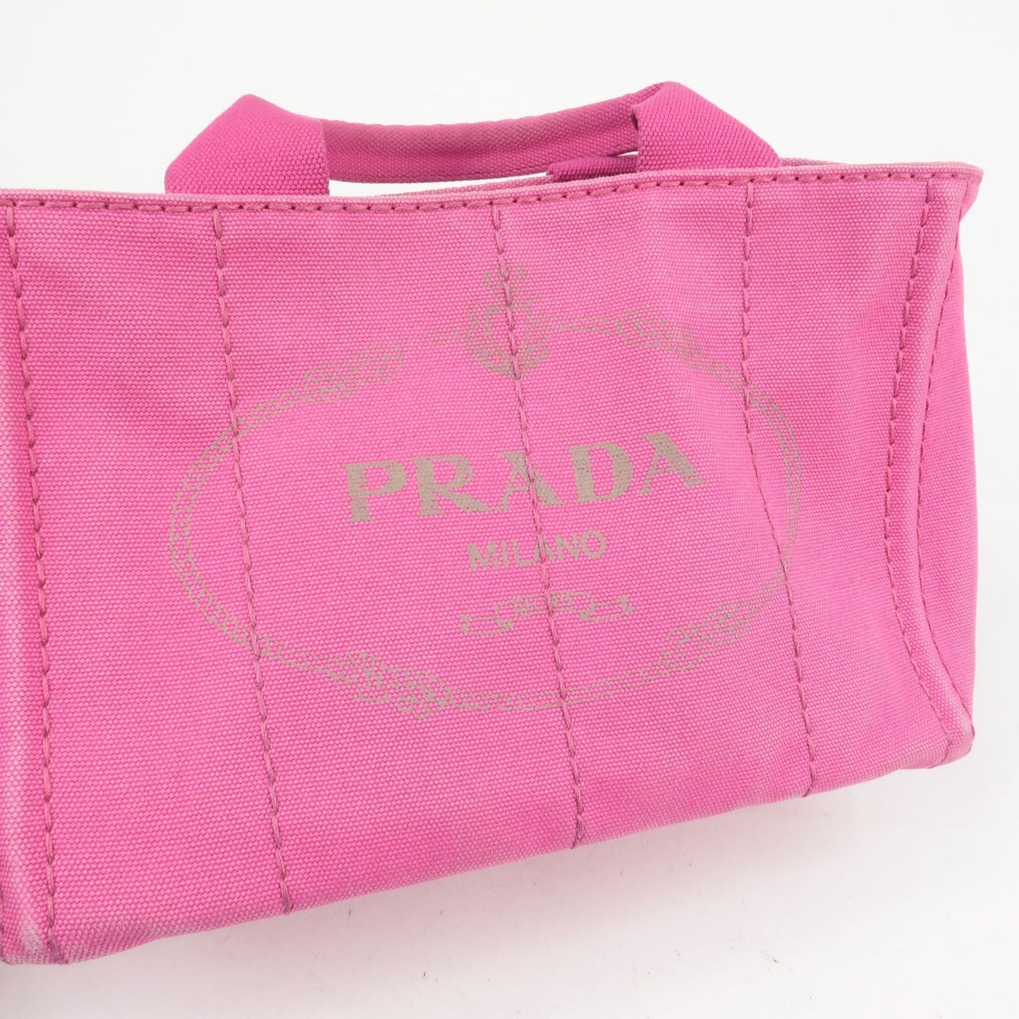 Prada Canapa Mini Canvas 2Way Bag Shoulder Bag Hand Bag Pink