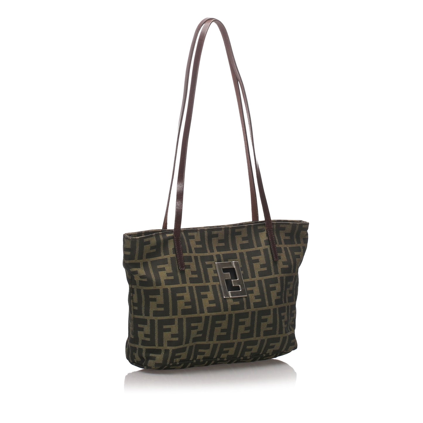 Pre-Loved Fendi Brown Dark Canvas Fabric Zucca Tote Bag Italy