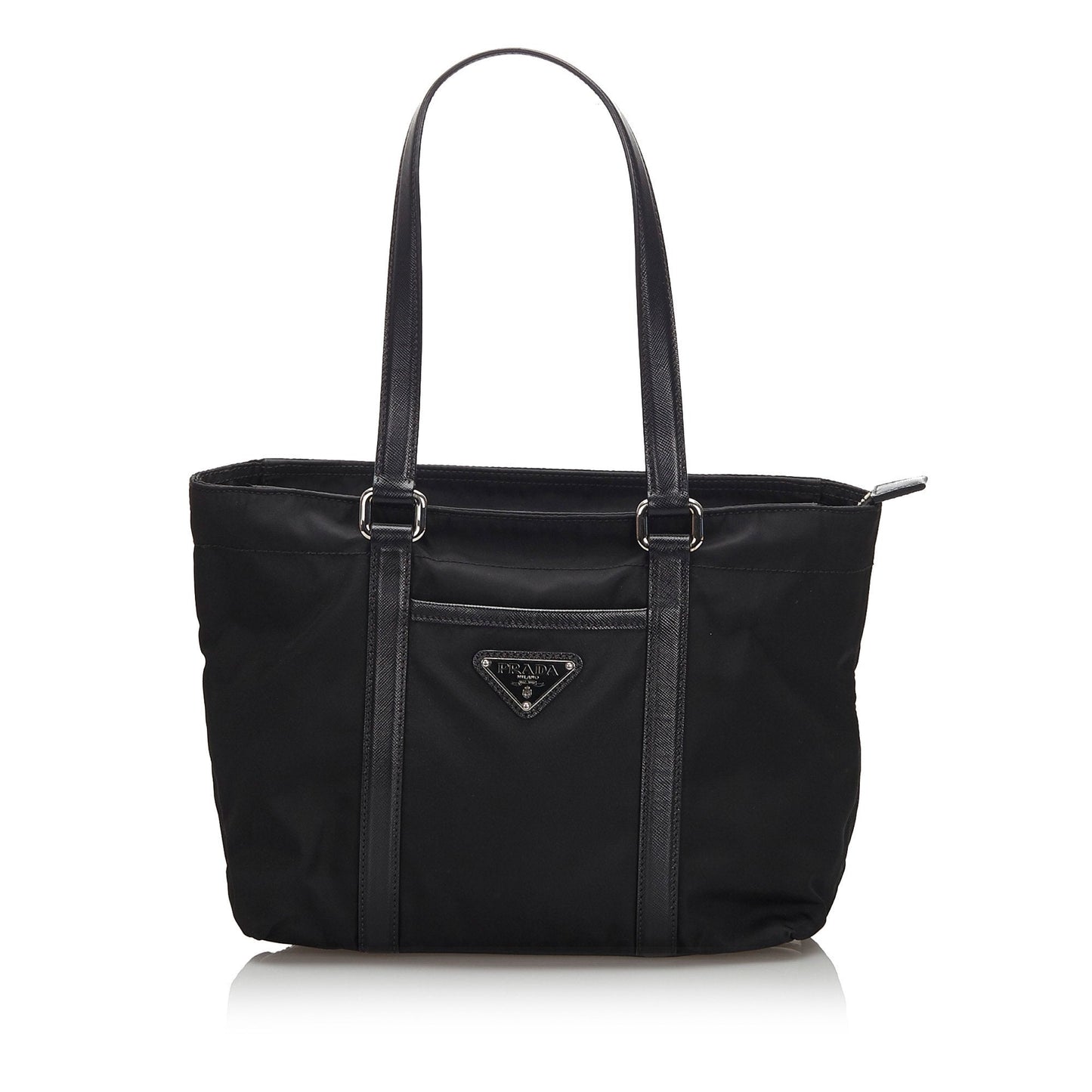 Pre-Loved Prada Black Nylon Fabric Tessuto Tote Bag Italy