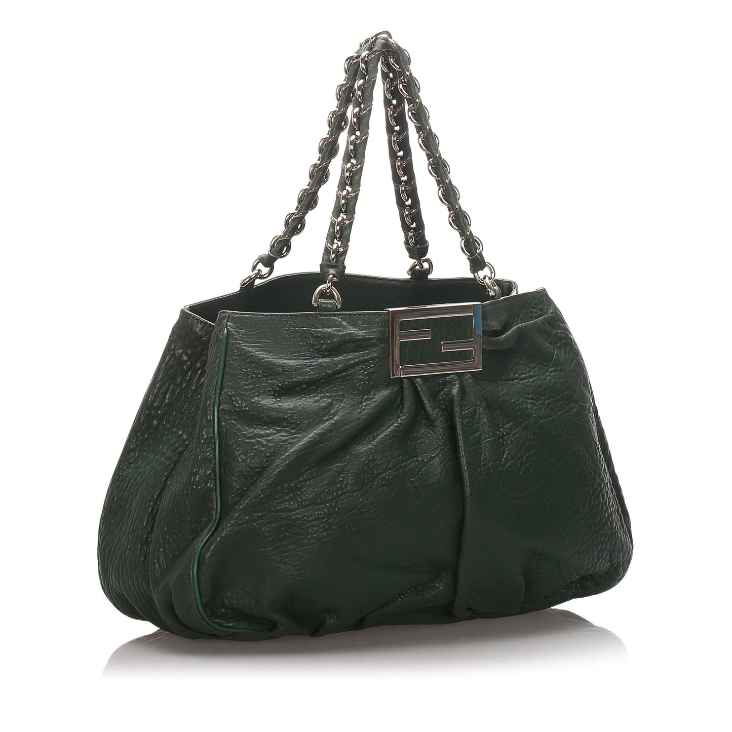 Pre-Loved Fendi Green Calf Leather Mia Tote Bag Italy