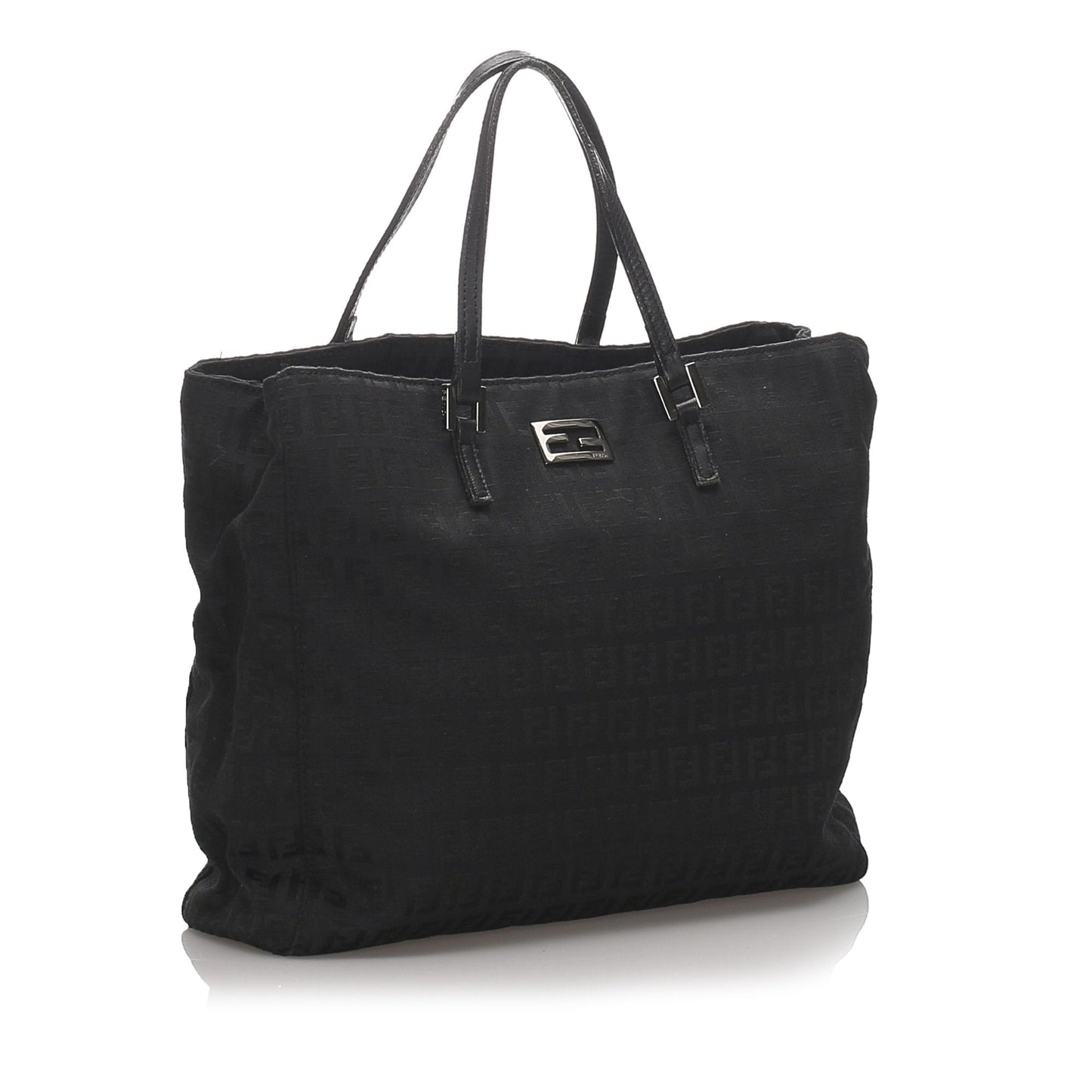 Pre-Loved Fendi Black Canvas Fabric Zucchino Tote Bag Italy