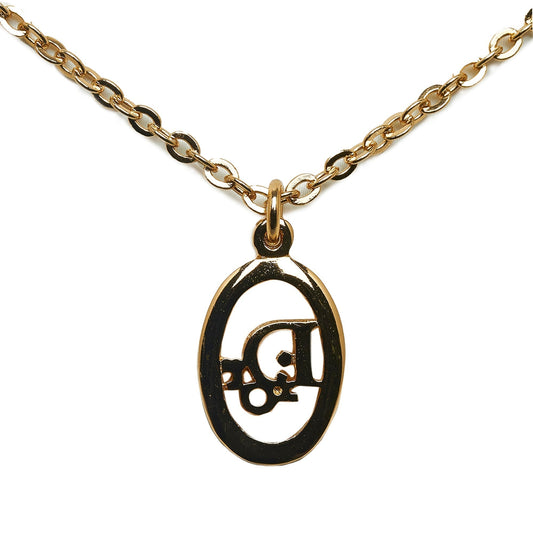 DIOR Gold-Tone Pendant Necklace Costume Necklace