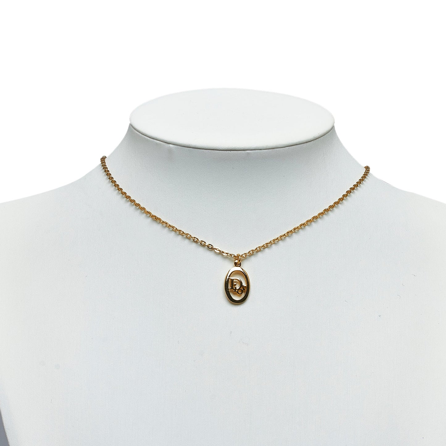 DIOR Gold-Tone Pendant Necklace Costume Necklace