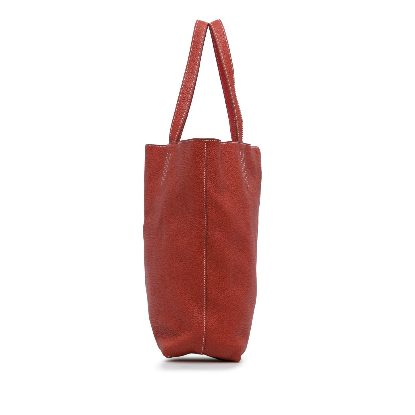 Red Hermes Clemence Double Sens 36 Tote Bag