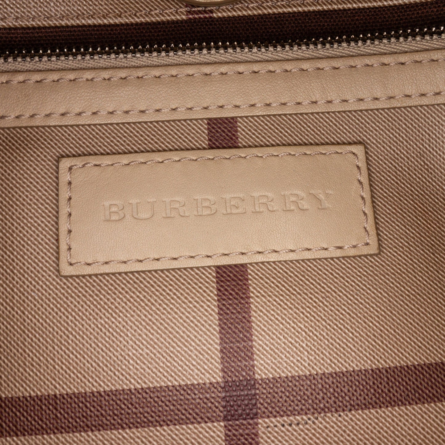 Brown Burberry Smoked Check Canterbury Tote