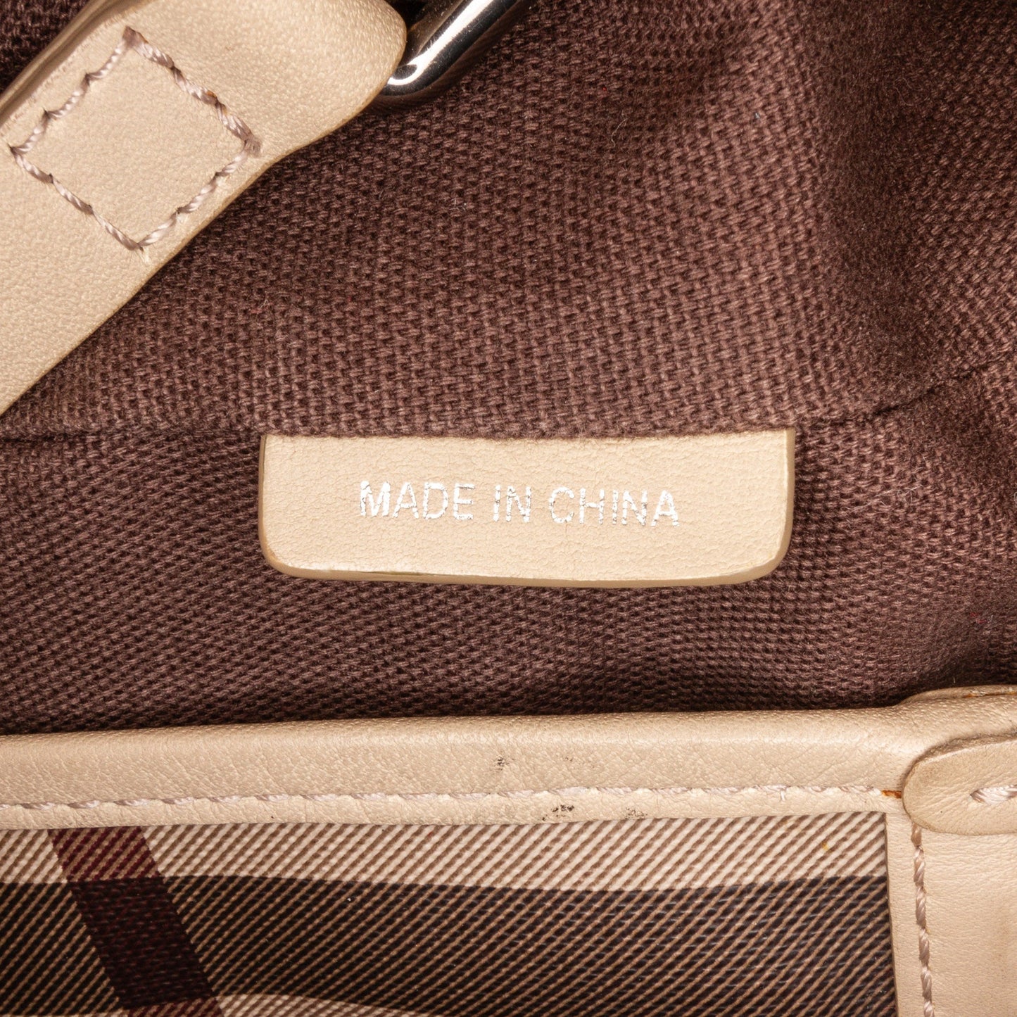 Brown BBR Smoked Check Canterbury Tote