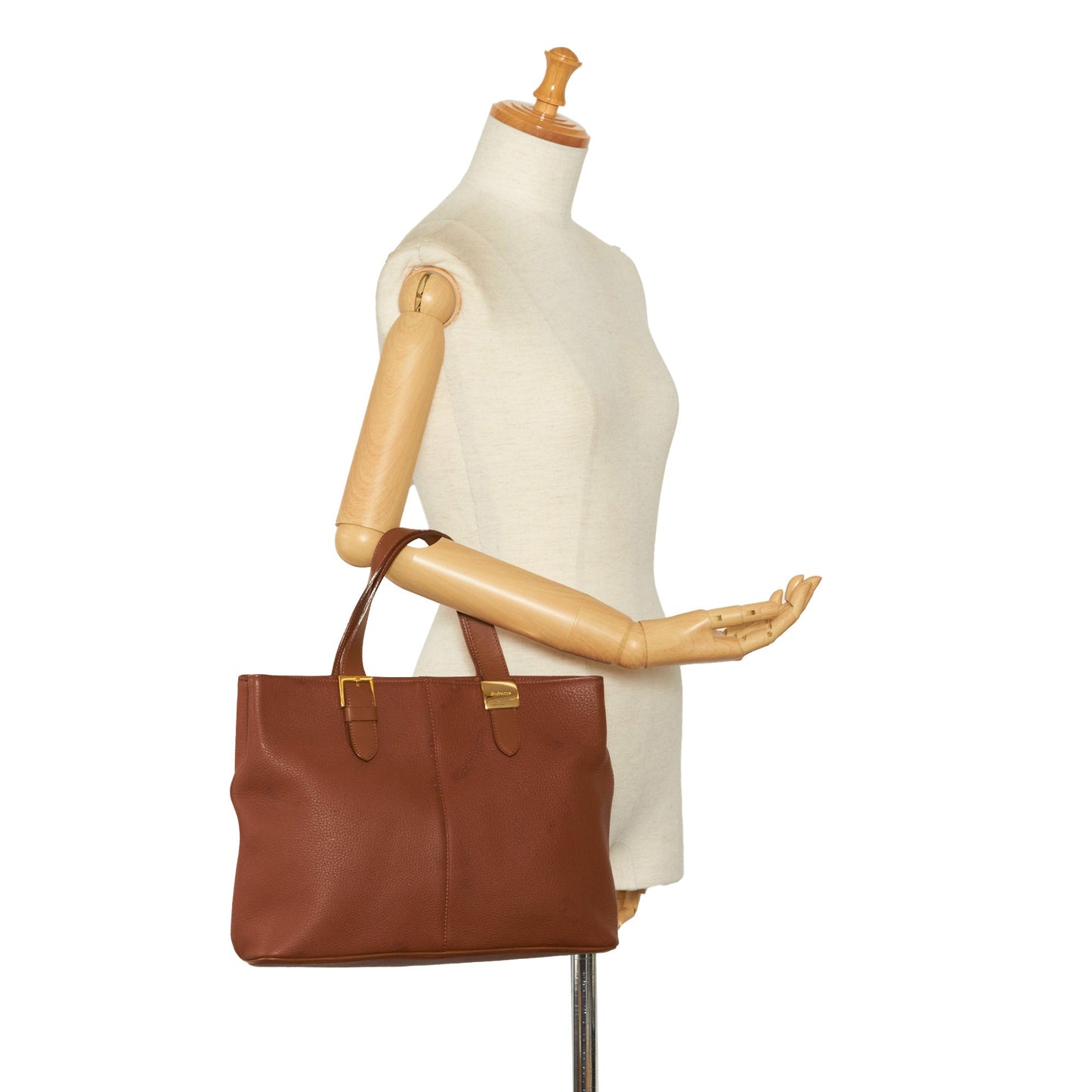 Brown Burberry Leather Tote