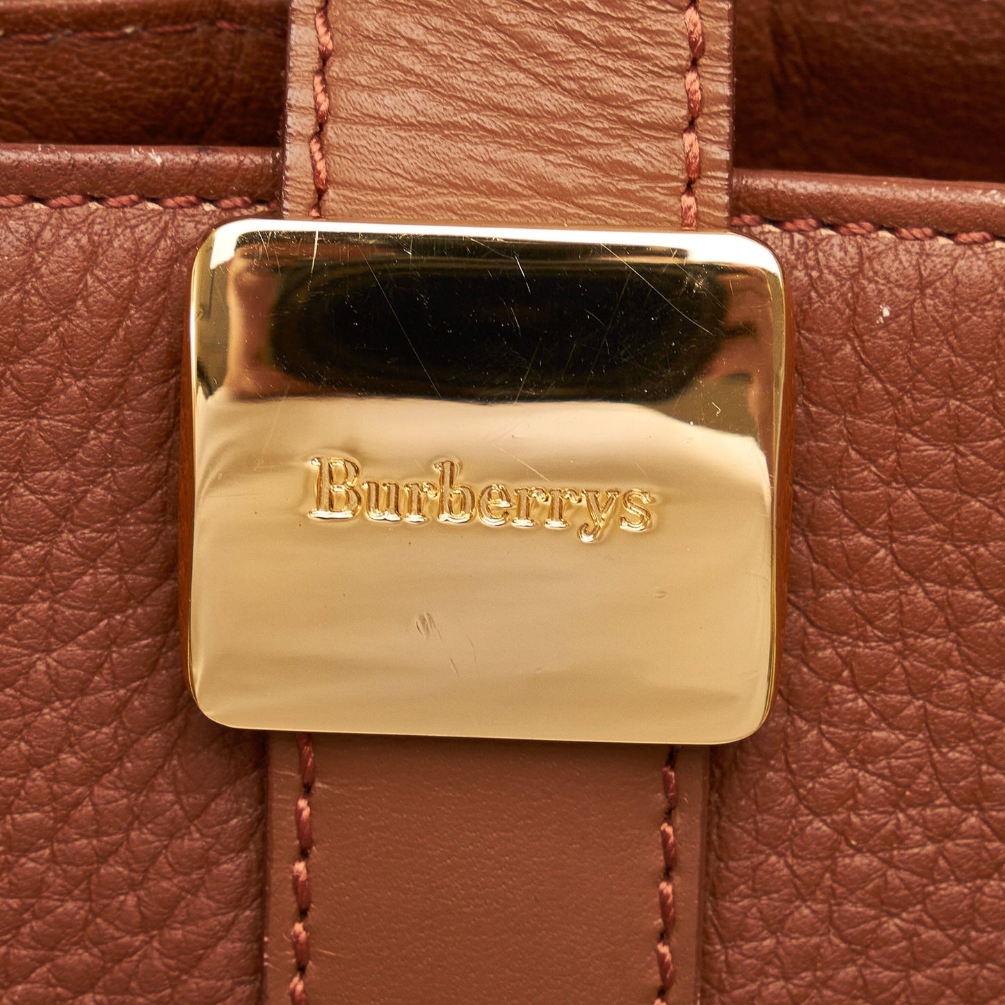 Brown Burberry Leather Tote