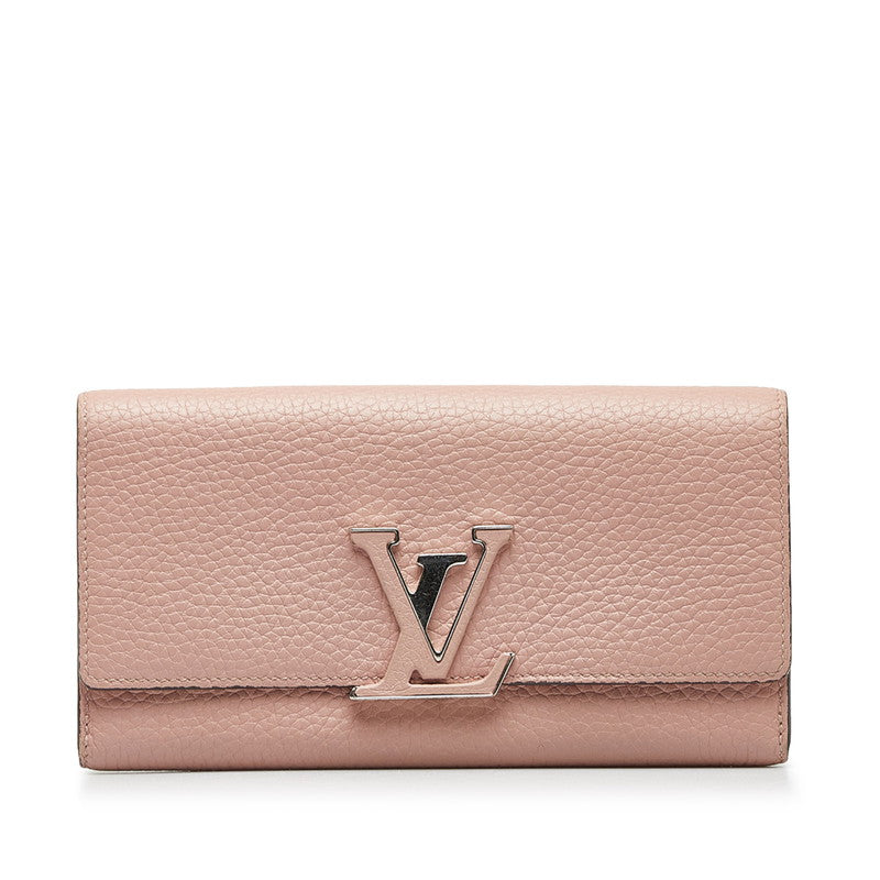 Louis Vuitton Portfolio Capsine Long Wallet M61250 Magnolia Pink Leather  Louis Vuitton