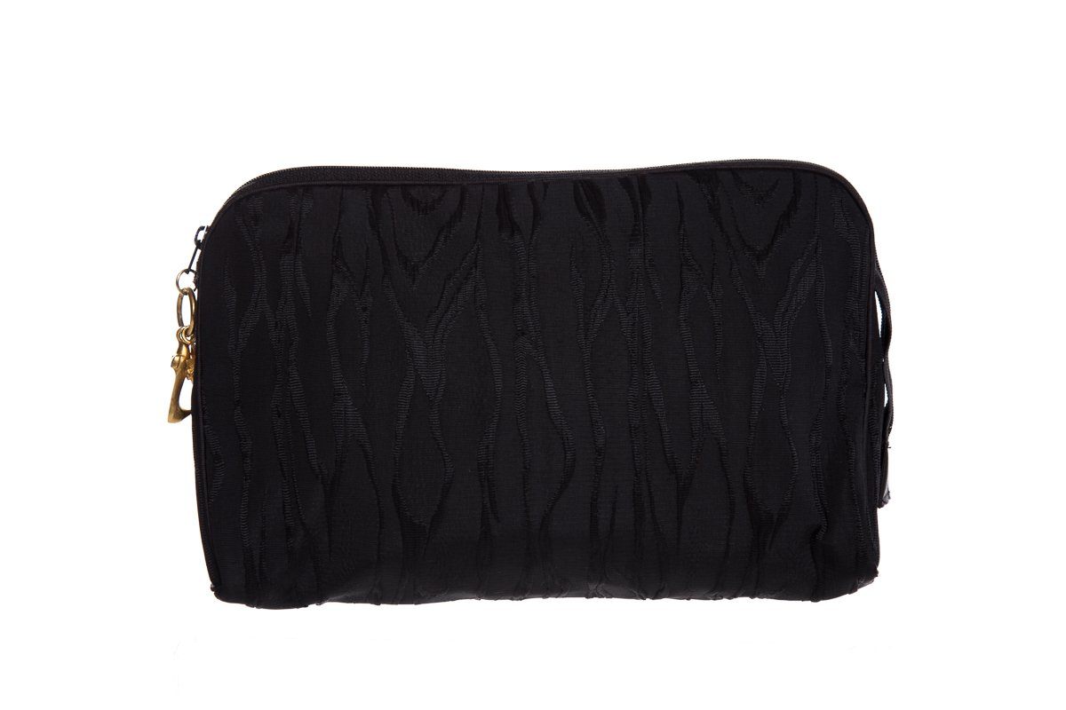 Christian Dior Vintage Black Satin Pouch