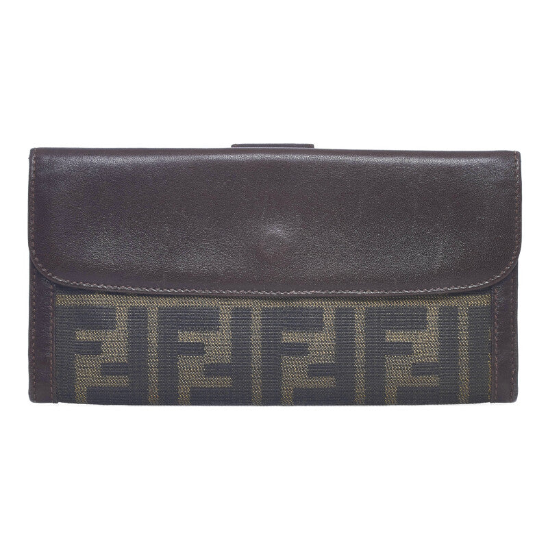 Fendi Zucca Canvas & Leather Bifold Long Wallet - '10s