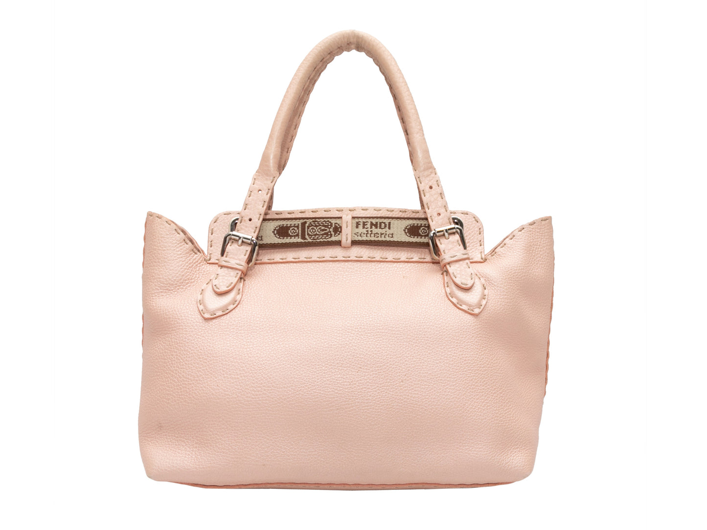 Pink Fendi Selleria Villa Borghese Tote Bag