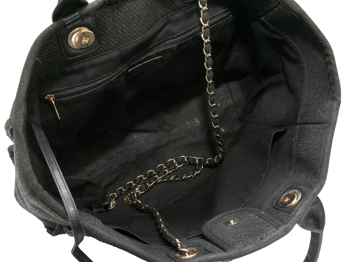 Black Chanel Medium Deauville Tote Bag