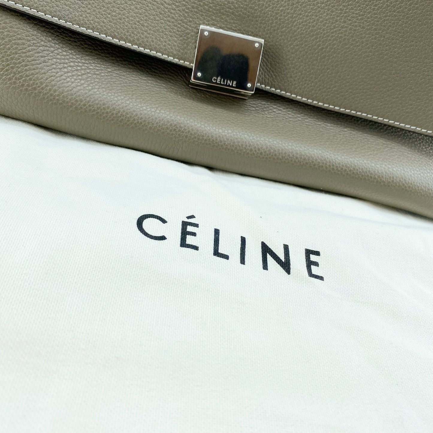 Celine Leather Trapeze Tote