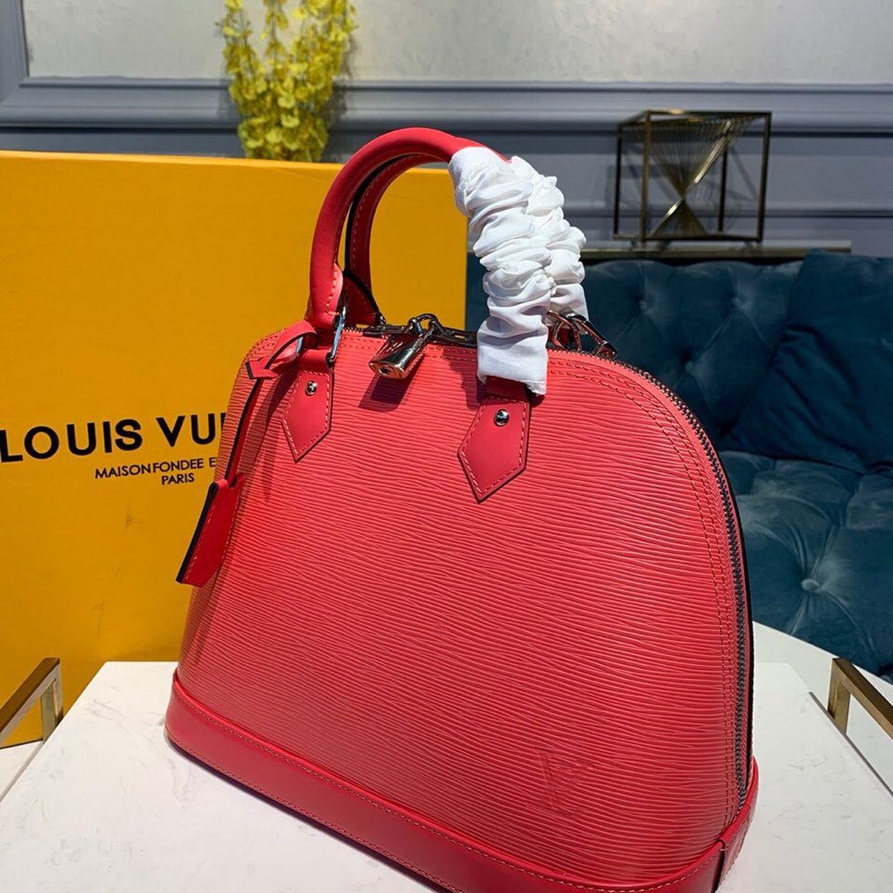 LV Alma PM Epi Hot Pink For Women, Womenâ€™s Handbags, Shoulder And Crossbody Bags 12.6in/32cm LV