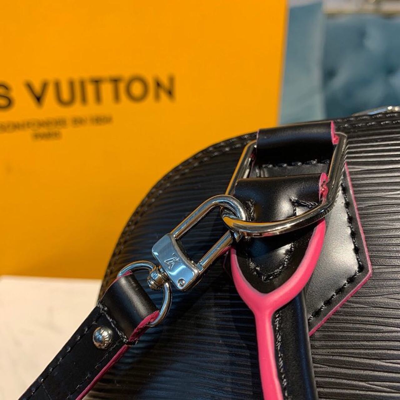 LV Alma BB Epi Black/Pink For Women, Shoulder And Crossbody Bags 9.2in/23.5cm LV