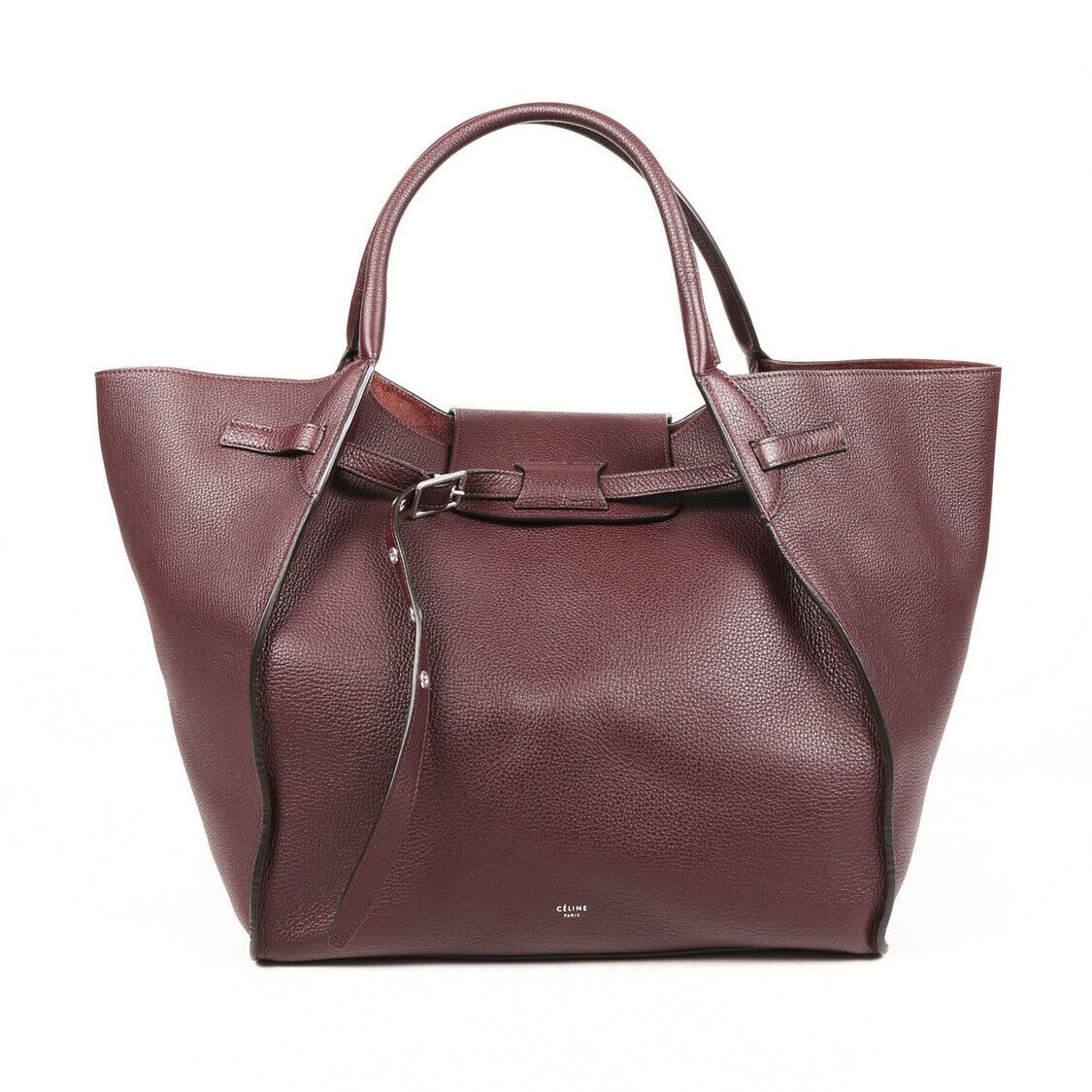 Celine Big Bag Medium Red Drummed Calfskin Tote