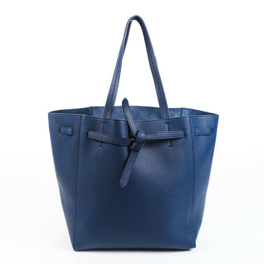 Celine Bag Cabas Phantom Blue Leather Tote