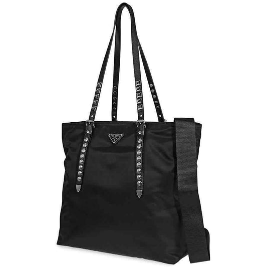 Prada Nylon Tote- Black/Silver 1BG212 OBO 2BYB E