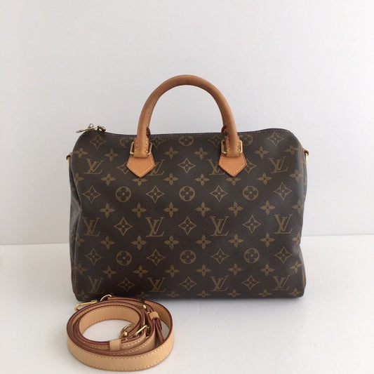 Louis Vuitton Monogram Speedy 30 Handbag, Brown